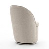 YOUNIKE Swivel Accent Chair 21" Wide Round Barrel Chair Modern Upholstered Living Room Chair Makeup Chair for Bedroom, Boucle Fabric - 4 of 4