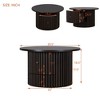 NicBex 30.5" Farmhouse Round Coffee Table,Side Table with Drawer,Vertical Slat Base End Table,Rustic Center Table for Living Room,Bedroom - 3 of 4