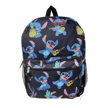 Fast Forward Disney Lilo & Stitch Pineapple & Guitar Print 16 Inch Kids Backpack
