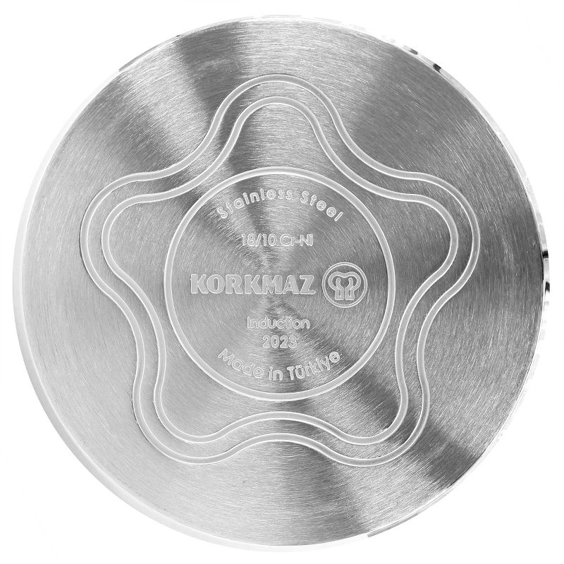 Korkmaz Nostaljia Maxi Stainless Steel 1.2 Liter Tea Pot and 2.2 Liter Kettle Set, 4 of 7