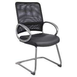 chair guest office boss mesh pewter finish wheels chairs napa reception arms furniture kneeling target belnick ergonomic wooden fabric mobile