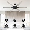 Parrot Uncle 70" Modern Black Indoor 129 RPM Ceiling Fan HVLS Fan - 4 of 4
