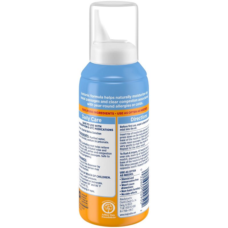Simply Saline Nasal Care Daily Relief Mist Spray - 4.5oz, 3 of 18