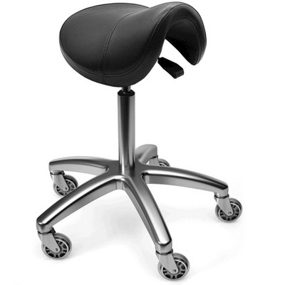 TASALON Ergonomic Task Stool Lab Stool Saddle Stool with Heavy-duty Wheels - Height Adjustable