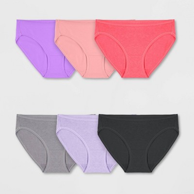 Fruit of the Loom Little Girls' Girls' Cotton Low Rise Brief (Pack of 6)