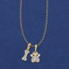 Ross-Simons 0.10 ct. t.w. Diamond Dog Bone and Paw Pendant Necklace in 14kt Yellow Gold - 3 of 4