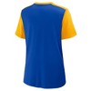 NFL Los Angeles Rams Women's Short Sleeve Lace Up V-Neck Top - 2 of 3
