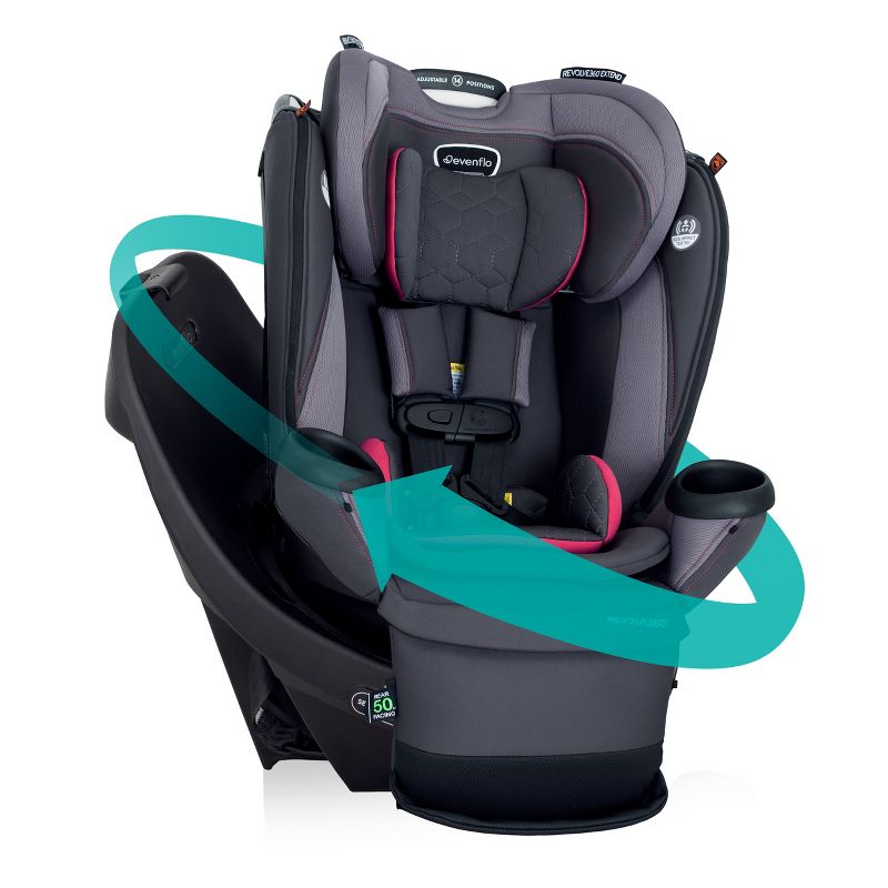 Evenflo Revolve 360 Extend All-in-One Rotational Convertible Car Seat with Quick Clean Cover, 3 of 33