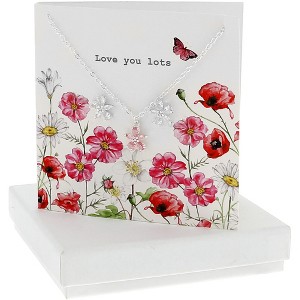 Pavilion Gift Company- Pick You - Floral Necklace Earring Greeting Card Appreciation Best Friend Bestie Friend Friendship Gift Set - 1 of 4