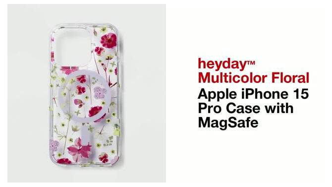 Apple iPhone 15 Pro Case with MagSafe - heyday&#8482; Multicolor Floral, 2 of 8, play video