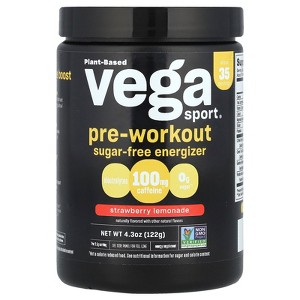 Vega Sport®, Sugar-Free Pre-Workout Energizer, Strawberry Lemonade, 4.3 oz (122 g) - 1 of 2