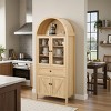 71'' Large Storage Cabinet,Display Cabinet with Doors and Shelves for Dining Room,Kitchen – The Pop Home - 2 of 4