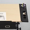Homy Casa Adjustable Drafting Table with Stool and Storage Drawers, Art Studio Workstation, Natural and Black - 4 of 4