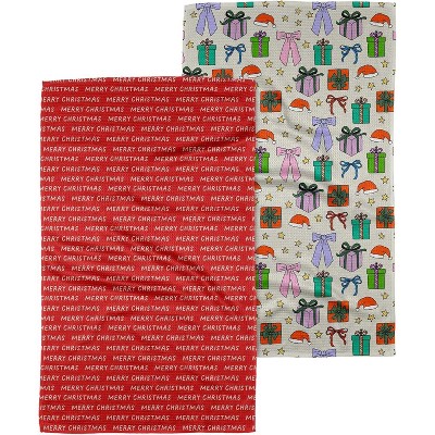 2-Pack Christmas Themed Quick-Dry Microfiber Dish Towels for Kitchen, Premium Quick Dry Towel Set