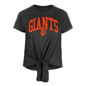 MLB San Francisco Giants Women's Front Knot T-Shirt - 1 of 4