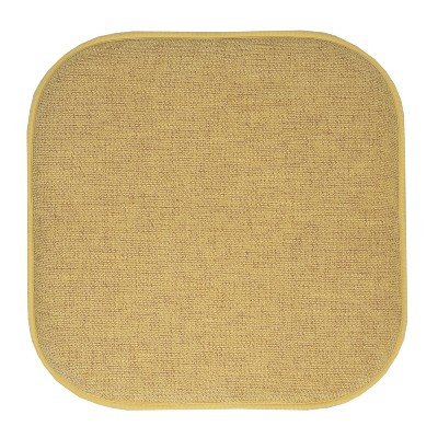 Alexis Gold Memory Foam Non-Slip Chair Cushion Set, 16" x 16", 4 Pack