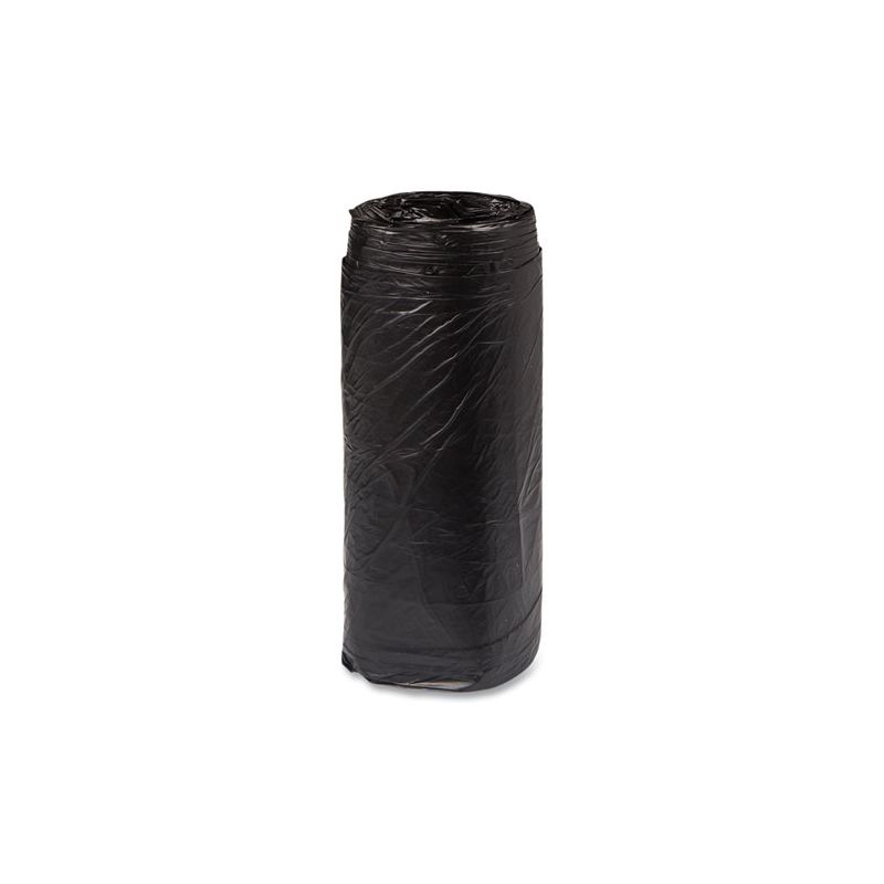 Inteplast Group High-Density Commercial Can Liners, 16 gal, 8 mic, 24" x 33", Black, 50 Bags/Roll, 20 Rolls/Carton, 4 of 6