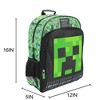 Minecraft Creeper Character 16” Kid's Backpack For School And Travel - 2 of 4