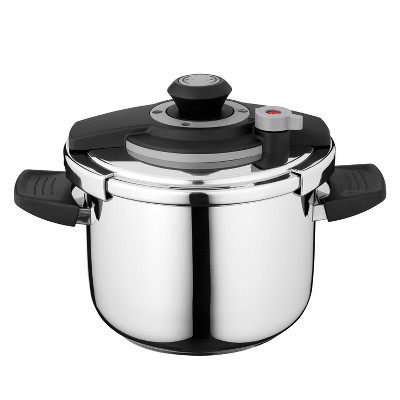 T-fal Clipso Stainless Steel Cookware, Pressure Cooker, 6.3 quart, Silver