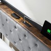 Upholstered Bed Frame with 4 Storage Drawers, Velvet Bed with Headboard Shelf & Charging Station - 4 of 4