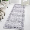 Washable Vintage Runner Rug – Low-Pile Non-Slip Floral Hallway Carpet for Kitchen, Entryway, Laundry - 3 of 4