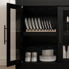70.8" Sideboard Buffet Cabinet with 4 Glass Doors, Farmhouse Modern Accent Cabinet with Storage, Wood Coffee Bar for Living Room, Kitchen, Hallway - 4 of 4