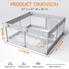 Fodoss Baby Playpen with Mat ，47 x 47 In Playpen for Babies and Toddlers, Indoor & Outdoor Activity Center, Safety Baby Fence - 2 of 4