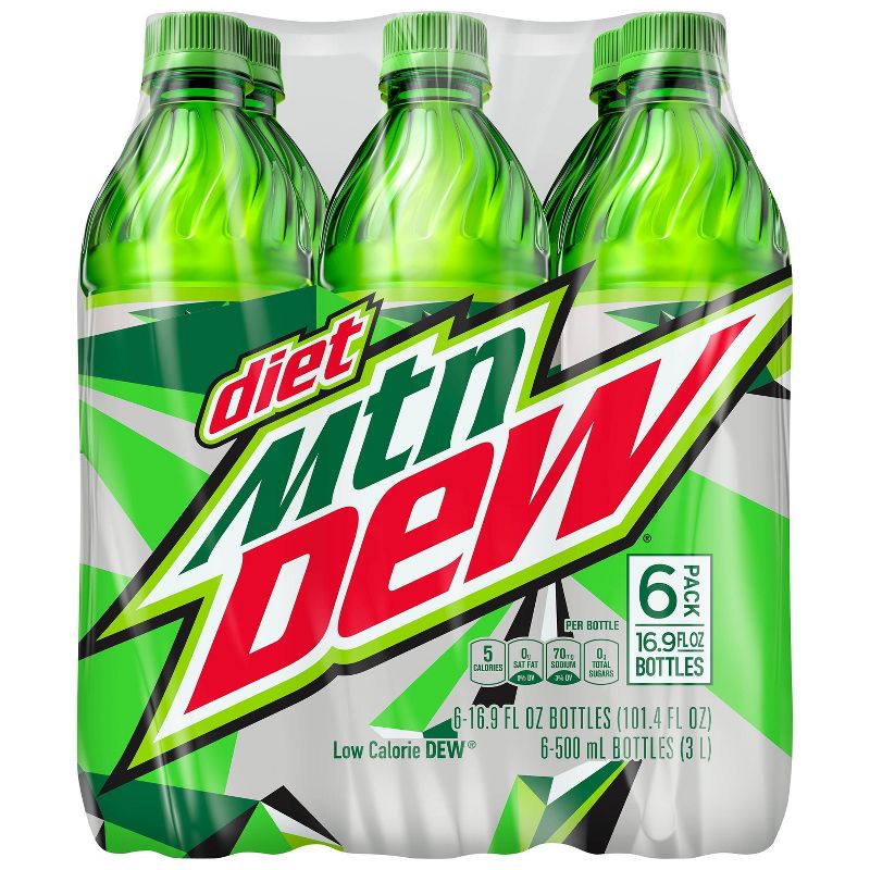 Diet Mountain Dew Citrus Soda - 6pk/16.9 fl oz Bottles, 1 of 7
