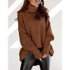 Imily Bela Womens Turtleneck Oversized Sweater Batwing Chunky Pullover Sweater Casual Fall Loose Knit Jumper Top - 2 of 4