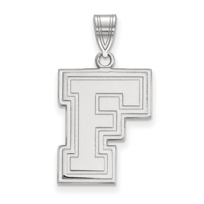 Black Bow Jewelry 14k White Gold Fordham Rams NCAA Large Pendant