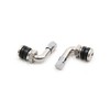 Unique Bargains 110 Degree Angle Anti-leakage Tubeless Tire Valve Stem Cap for Motorcycle Silver Tone 4 Pcs - image 3 of 3