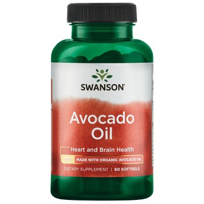 Swanson Avocado Oil made with Organic Avocado Oil 1 g 60 Sgels.
