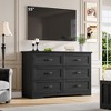 Garvee 5/6 Drawers Dresser for Bedroom,Chest of Drawers,Farmhouse Modern Wooden Dresser,Storage Organizer Dresser for Bedroom,Living Room,Kids Room - 4 of 4