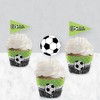 Big Dot of Happiness GOAAAL! - Soccer - Cupcake Decoration - Baby Shower or Birthday Party Cupcake Wrappers and Treat Picks Kit - Set of 24 - 3 of 4