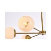 Elegant Lighting Briggs 36 inch pendant in brass with white shade - 4 of 4