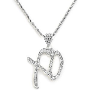Alphabet Letter Necklace - Iced Out Pendant Jewelry for Women Men, Stylish Gift - 1 of 4