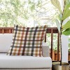 26"x26" Deny Designs Ninola Design Gingham Outdoor Throw Pillow Brown: Abstract Pattern, Polyester, Square Shape, Spot Clean - 2 of 4
