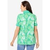 Woman Within Women's Plus Size Perfect Printed Short-Sleeve Polo Shirt - 3 of 4