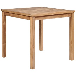 vidaXL Patio Table 31.5 in.x31.5 in.x30.3 in. Solid Teak Wood - 1 of 4