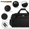 Gym Bag for Men - 55L Black Durable Large Duffle Bag for Travel, Workout, Fitness & Sport - 4 of 4