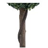 24 Inch Artificial Boxwood Topiary Tree Set of 2, Faux Milan Grass Ball, Simulated Milan PE Leaves, PVC Pot, for, Outdoor, Living Room - 3 of 4