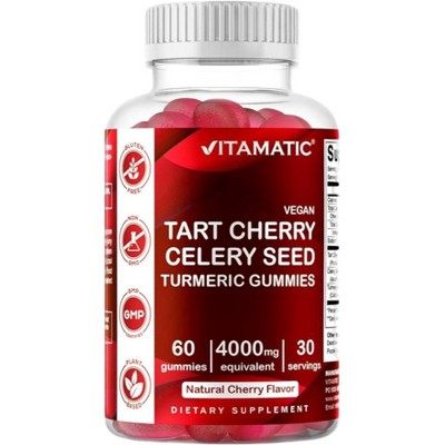 Tart Cherry with Celery Seed 4000 mg - 60 Vegan Gummies