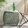 Outdoor Side Tables,  Iron Side Table - Green Finish for Living Room/Bedroom - 2 of 2