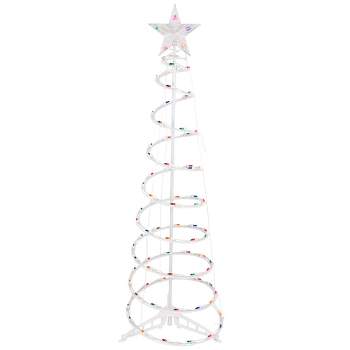Northlight 4ft Lighted Spiral Christmas Tree with Star Tree Topper, Multi Lights