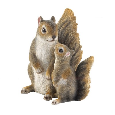 9" Polyresin Mommy and Me Squirrel Garden Figurine Brown - Zingz & Thingz