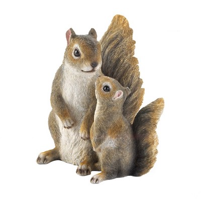9" Polyresin Mommy and Me Squirrel Garden Figurine Brown - Zingz & Thingz