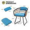 Crestlive Products 7pc Outdoor Dining set 71in Patio Rectangle Table with Rattan Dining Chairs Aluminum Frame Wood-Like Tabletop Umbrella Hole - 2 of 4