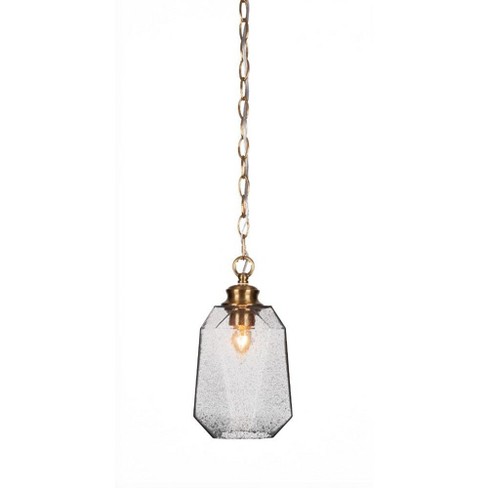 Toltec Lighting Rocklin 1 - Light Pendant in  New Aged Brass with 6.25" Smoke Shade - image 1 of 1