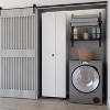 Vynxaria Decorative Storage Drawers: Compact White Cabinet with Broom Hangers - 2 of 4