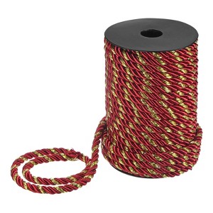 Unique Bargains Soft Polyester Twisted Silk Decorative Craft Cord Trim Cord Rope 22 Yards 1 Pc - 1 of 4